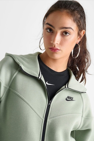 Nike Sportswear Tech Fleece Full Zip Hoodie Dark Heather Black Kadın Kapüşonlu Sweatshirt Su Yeşili Yeşil
