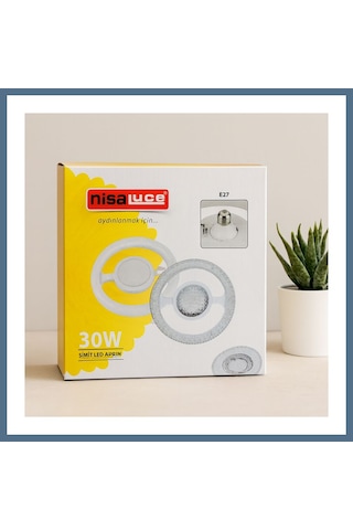 Buradabulabilirsin 30w E27 Led Ampul 6500k 2700 Lumen Simit Model Mika Kristal Plastik Cam Bbz