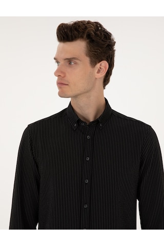 Pierre Cardin Erkek Siyah Gömlek Desenli 50311110-vr046 Siyah