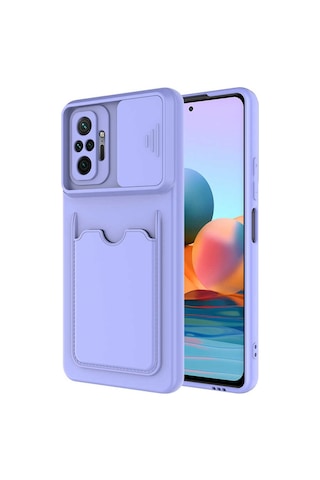 Xiaomi Redmi Note 10 Pro Kılıf Zore Kartix Kartlık Bölmeli Kılıf
