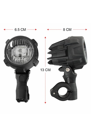 Gp Kompozit Medium Universal Motosiklet Sis Farı Seti Siyah