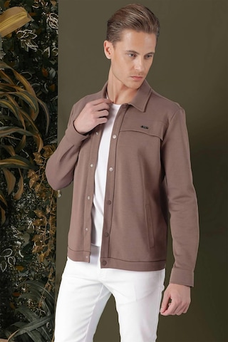 Efor G 1562 Slim Fit Kakao Klasik Gömlek Kahverengi