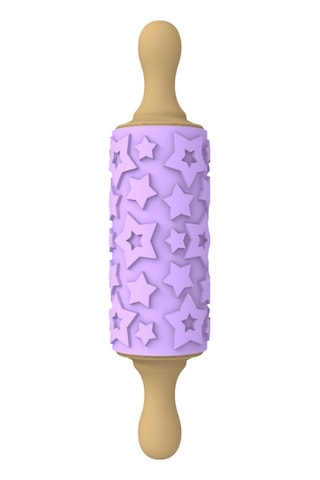 Mini Yıldız Desenli Merdane - Mor