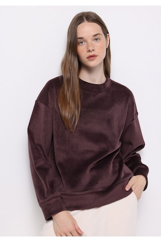 Colin's Colins Regular Fit Yuvarlak Yaka Sloganlı Kadın Mor Sweatshirt Cl1077322 Q1.v2 Plm Mor