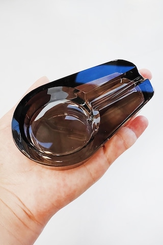 Falconetti Siyah Cam Puro ve Sigara Küllüğü Küllük Ra08sy