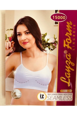 Layza Form Ince Askılı Pedli Büstiyer Beyaz Xl Beyaz