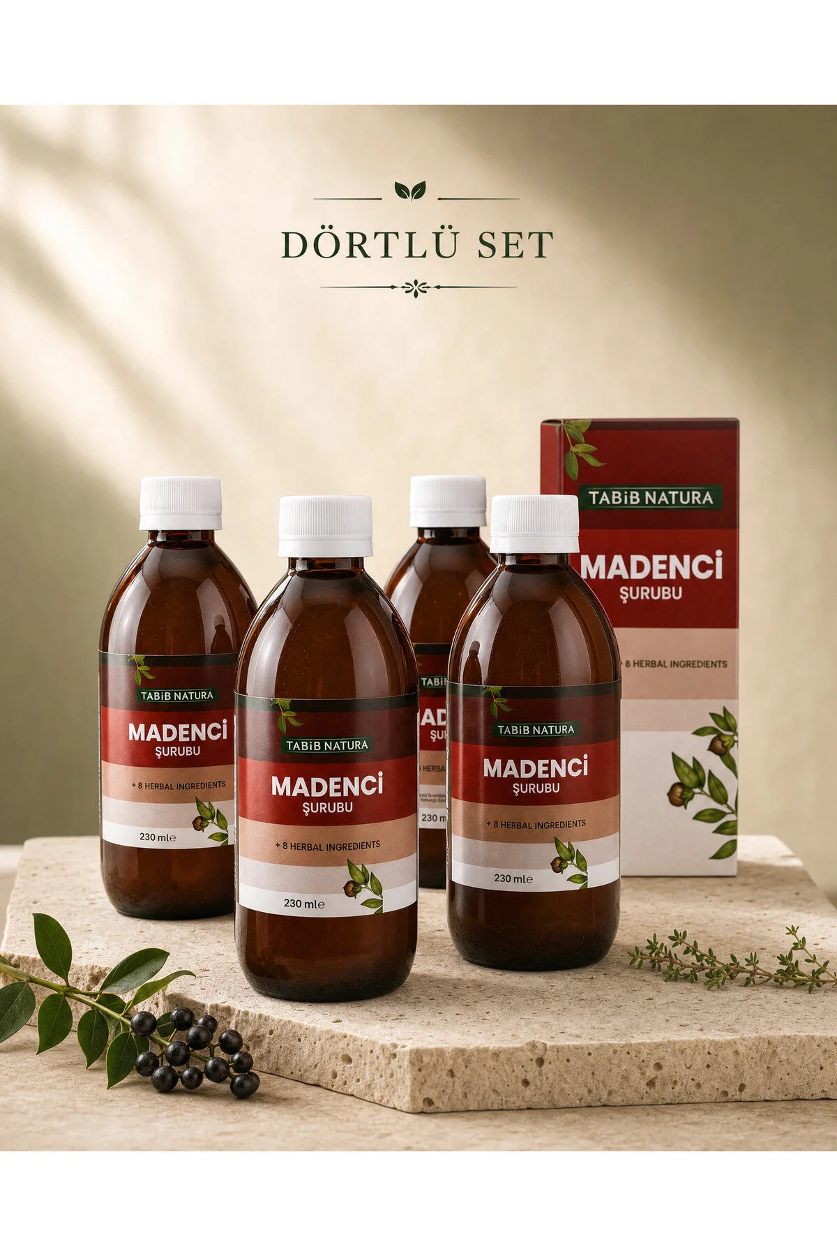 Bozkır Tahin Merkezi Madenci Şurubu 230 Gr 4 Adet Şekersiz& Bitki Özlü