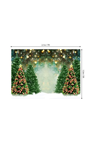 Youtek Noel Temalı 2.1x1.5m Fotoğraf Arka Planı, Poliester Elastik Kumaş, W-848 Modeli