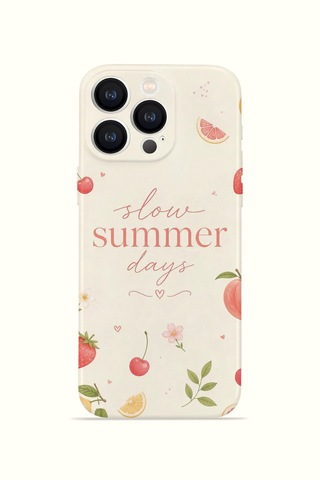 Apple iPhone Uyumlu 16 Pro Vorian İnce Kamera Korumalı Mika Kılıf Slow Summer Days Slow Summer Days Mika