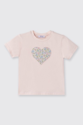 Panço Liberty Kumaş Kısa Kollu Kız Çocuk Tişört 5621gk05009 Pembe