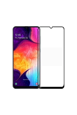 Samsung Galaxy A30 İle Uyumlu Şeffaf Ekranı Tam Kaplayan 5d Cam Kırılmaz Cam Ekran Koruyucu