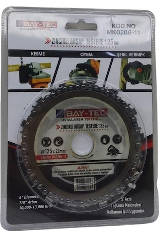 Bay-tec Zincirli Ahşap Testere 125x22 Mm Mk0286-11