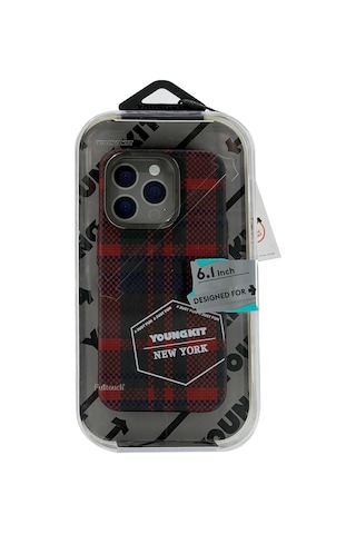 Youngkit Apple Uyumlu iPhone 15 Pro Max Gezhi Arka Koruma Kılıf - Kahverengi Kahverengi
