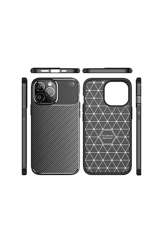 Apple Uyumlu iPhone 14 Pro Uyumlu Tchs Negro Silikon Kılıf-siyah Siyah