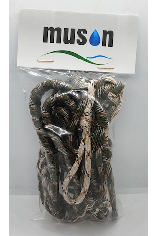 Muson Paracord El Örgüsü Düdük Askısı Camo Green - Çöl