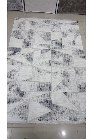 Safyün Halı Kadife Kf456 Gri 200 X 290 Renkli