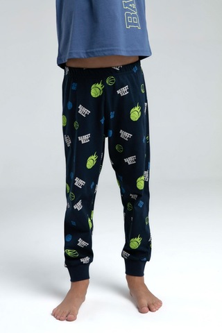 Roly Poly 3530 Garson Erkek Çocuk Bisiklet Yaka Kısa Kollu Pijama Takım Okyanus