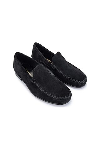 D.leporı Erkek Hakiki Deri Siyah Süet Loafer Ayakkabı 1018 01 Erk Ayk Y24 Nero Suede Çok Renkli