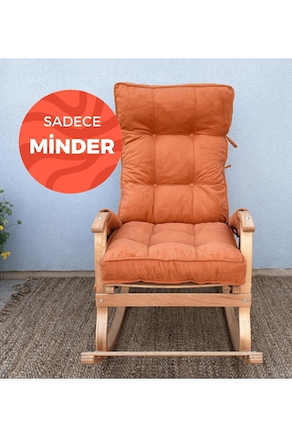 Reyo Home Sallanan Sandalye Minderi Kapitone Çift Cepli Kiremit