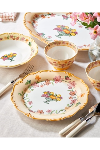Turuncu Porselen Yemek Tabağı 26,5 Cm