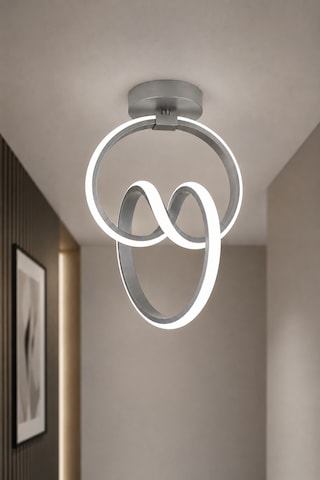 Evora Led Plafonyer Avize Beyaz Işık Gri
