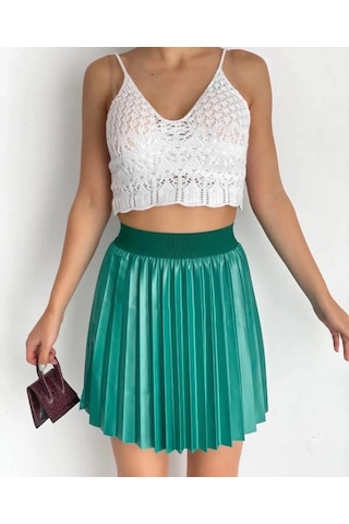 Lastikli Piliseli Lak Etek Yeşil S23901 Yeşil