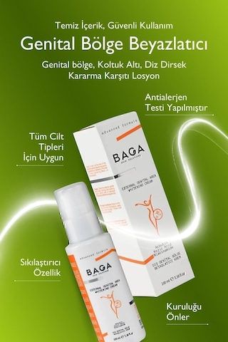 Dış Genital Bölge Beyazlatıcı Krem 100 Ml