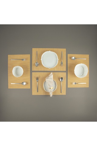 Maxstyle Horizon Safran 4 Parça Amerikan Servis 30x45 Cm Renkli