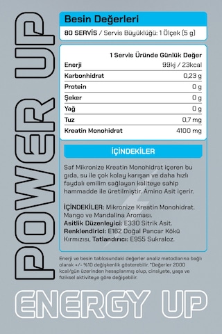 Hardpower Nutrition Creatine 80 Servis Mango Ve Mandalina Aromalı  400 G + Shaker