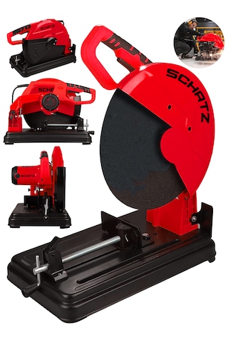 Schatz 2000w Bakır Sargılı Metal Şanzıman 355 Mm Profil Metal Kesme Makinesi Kırmızı