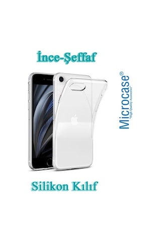 Apple Uyumlu iPhone Se 2020 Ince 0.2 Mm Soft Silikon Kilif + Cam(Seç) 434106135