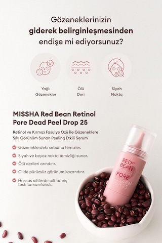 Missha Retinol Ve Kırmızı Fasulye Özlü Peeling Serum 15 G
