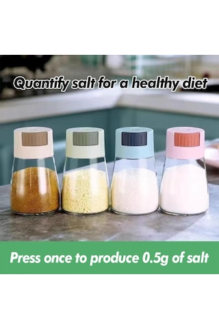 Mutfak Tuz Ve Karabiber Öğütücüler Hassas Kantitatif İtmeli Tip Baharatlık İtmeli Tip Tuzluk Baharatlık Sızdırmaz Yeşil