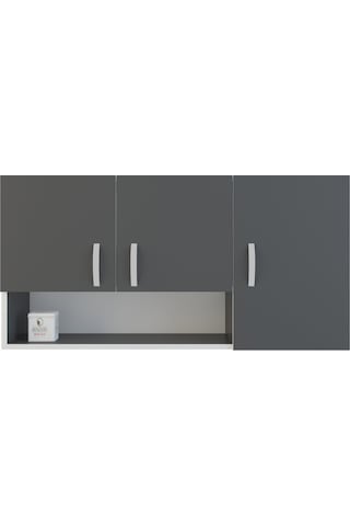 Kenzlife hazır mutfak mirena32 gri 060*120*32 mutfak banyo dolabı kapaklı raflı