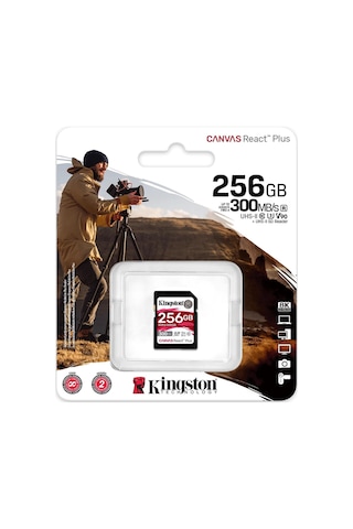 Kingston Canvas React Plus SDR2/256GB SDXC UHS-II 256 GB Hafıza Kartı