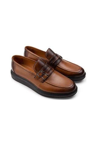 Deery Hakiki Deri Taba Rengi Comfort Erkek Loafer - 01925mtbap01 Taba