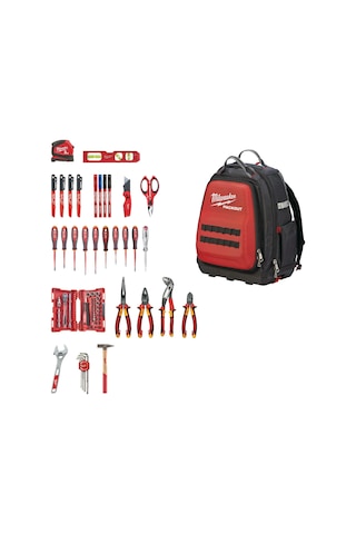 Milwaukee Packout Sırt Çantalı Elektrikçi Seti 76 Parça - 4932498407
