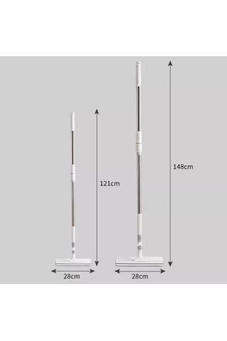 Yedek Bezli Cam Silme Aparatı Bükülebilir Teleskopik Camsil