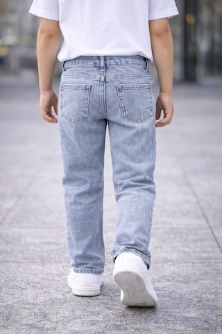 Cedy Denım - Yüksek Kalite Erkek Çocuk Yüksek Bel Regularfit Esnek Jean Pantolon C800 Kar Yıkama