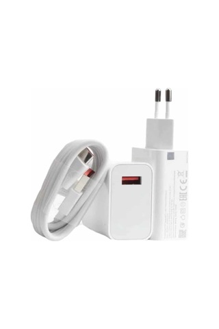 Hubrendy Tekno Beyaz Ultra Plus Hızlı Şarj Seti Şarj Adaptörü Ve Kablosu 67w