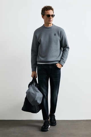 Lufian Grand Erkek Sweatshirt Gri Gri 112030192100150