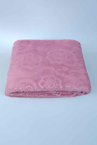 Merinos Elegans Tek Kişilik Battaniye Çiçek Desen Battaniye Pembe