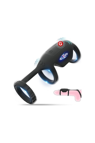 Carmine Titreşimli G Noktası Uyarıcılı Şarjlı Halkalı Penis Kılıf