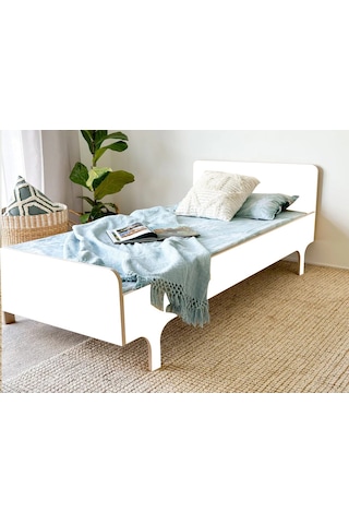 Safran Tek Kişilik Karyola Beyaz 90 x 190 CM