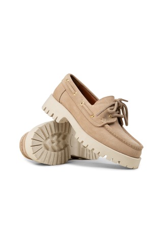 Deery Kadın Hakiki Süet Bej Marin Loafer - 02036zbejc01