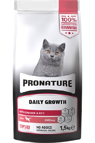 Pronature Tavuklu ve Pirinçli Yavru Kedi Maması 1500 G