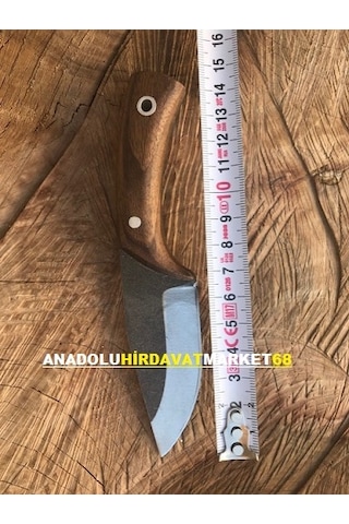 El Yapımı Mini Cep Çakısı Avcı Kampçı Bıçağı Mini Çelik Bıçak Kahverengi