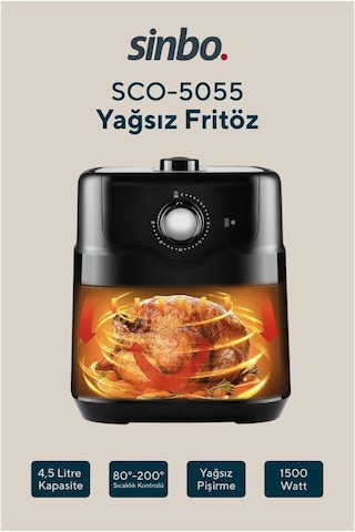 Sinbo Sco-5055 4.5 Lt Yağsız Fritöz Teşhir