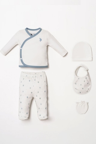 U.s. Polo Assn. Erkek Bebek Beyaz Hastane Çıkışı 5 Li Set 5274-49924 Beyaz