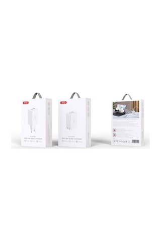 Ce13 Eu 65w Gan Hızlı Şarj Cihazı - 3 Portlu 2xusb-c Pd + 1xusb-a Laptop Ve Telefon Adaptörü